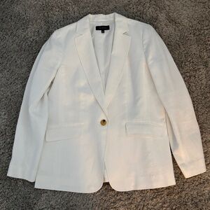 Talbots, White Linen Blazer, Women’s size M.